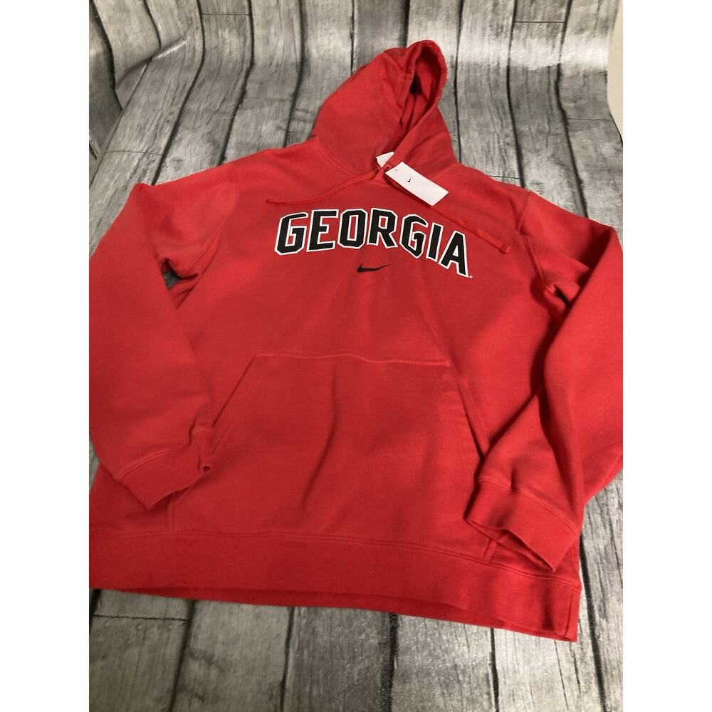 NWT Men’s Nike Georgia Bulldogs Wordmark Arch Hoodie Large Red Sweatshirt